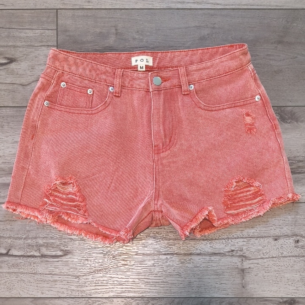 POL Distressed Denim Shorts
